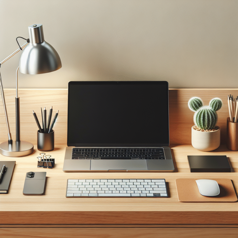 budget-friendly minimalist desk setup