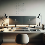 Dual Monitor Minimalist Desk Setup for Efficient Work