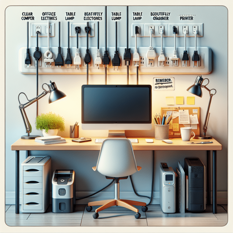 efficient power strip management for a clean workspace