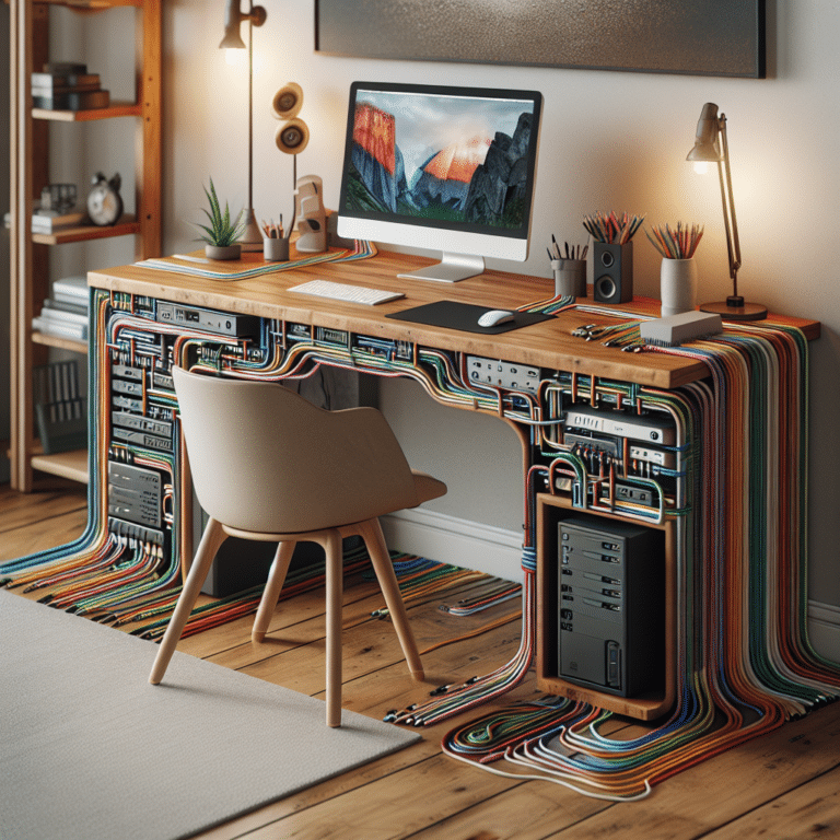 clever ways to camouflage cables on your desk