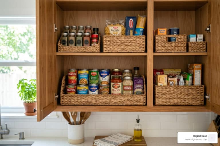 baskets for kitchen cabinets