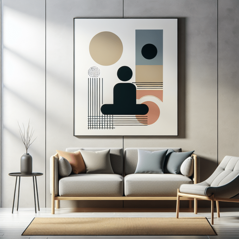 minimalist wall art ideas for a tranquil home office