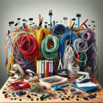 repurposing office supplies for cable organization