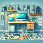smart ways to organize cords under your desk