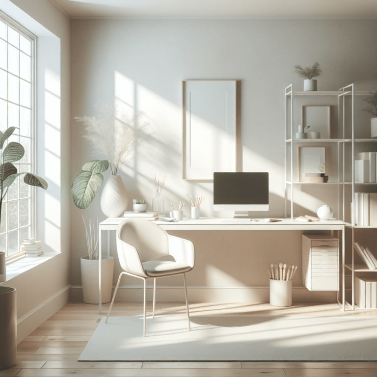 Cozy Minimalist Home Office Inspiration for a Peaceful Environment